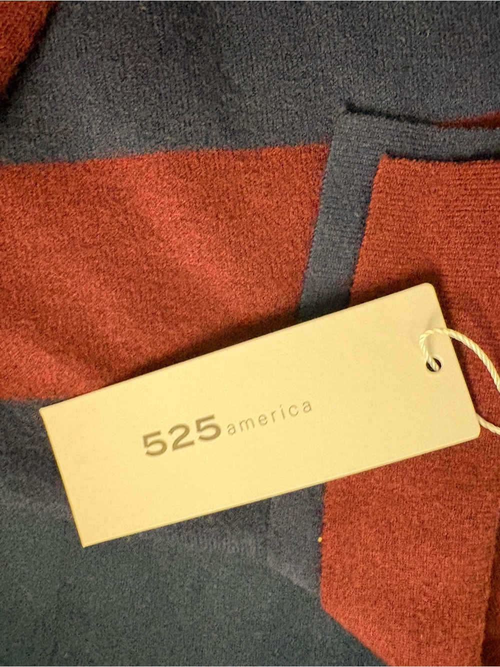 NWT 525 America Lennon double color striped rugby sweater Large - Picture 5 of 6